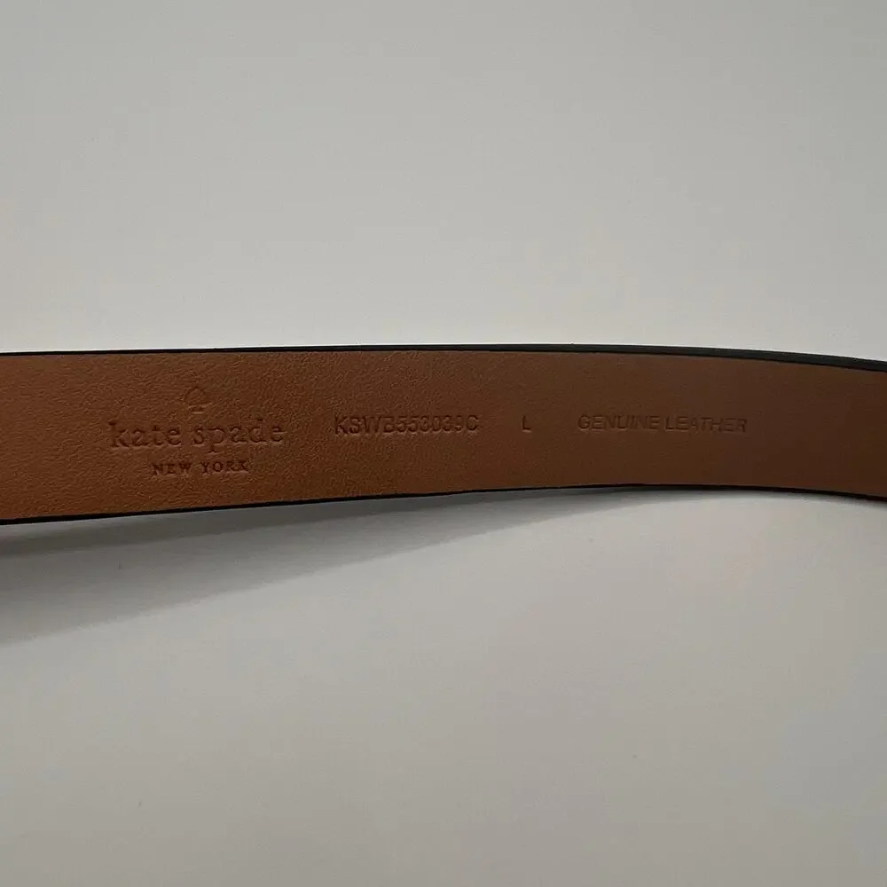 KATE SPADE NEW YORK Black Leather Bow Belt NWT Retail $58